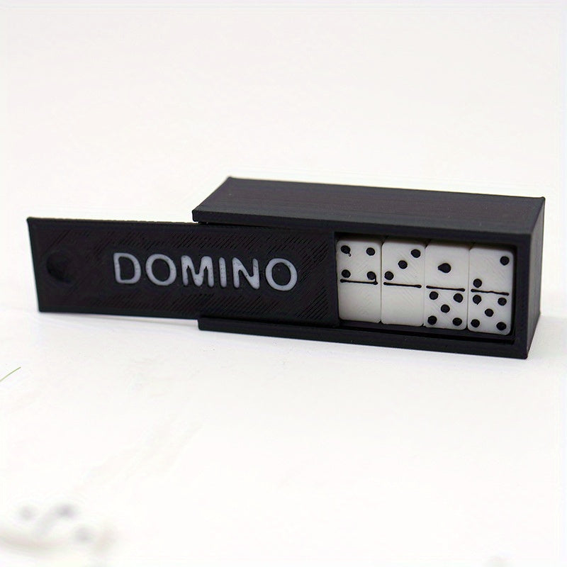 TEMU 28pcs Micro-scale Black Dominoes In Model, Dominoes, Miniature Dollhouse Accessories, Miniature Dollhouse Set, Mini Simulation Domino Model