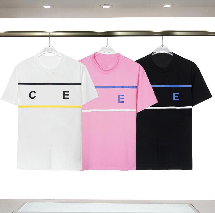 Casual Designer T Shirt for Men Women Tee Shirts with Letters Summer Hip Hop Tshirts Short Sleeved Tees Top Breathable Clothing 3 Colors S-3XL