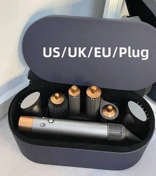 Curler 7-in-1 rotating connection nozzle salon styg design negative ion motor constant current hair dryer local warehouse