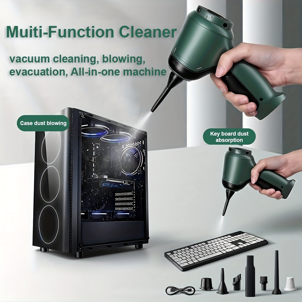 TEMU 1--in-1 Handheld Vacuum Cleaner - Powerful 5kpa Suction, - With Long-lasting Battery, Blow-sweep-extract For Home, Car, Pet Hair, Keyboard