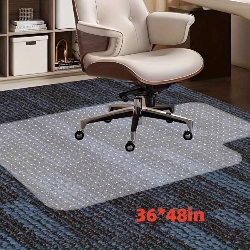 TEMU 36"x 48" Office Chair Mat For Carpet, Slip Resistant Heavy Duty Under Desk Protector Carpeted Floors, Rolling Floor Mat For Office Chair With