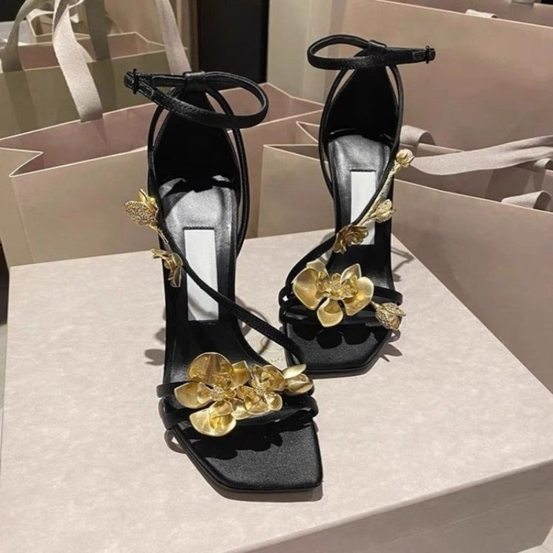 wers Golden Woman Heels for Womens High-heeled Sandals Shoes Elegant Heel Sandal Women&#039;s 8b7d