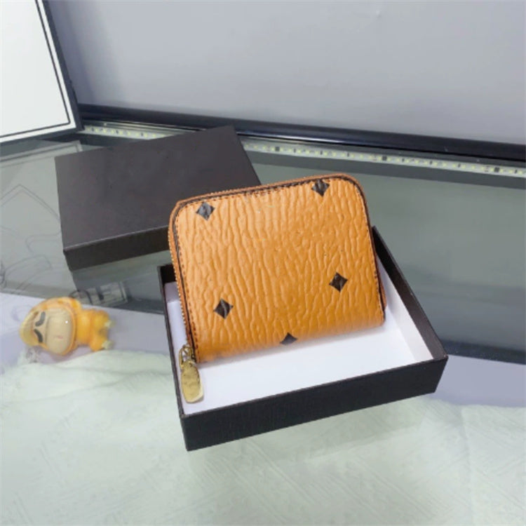 Fashion Short Wallets Designer Wallet Pleated Card Holder Luxury Coin Purses Holders Genuine Leather Mini Pouch Women Men Leather Short Wallet