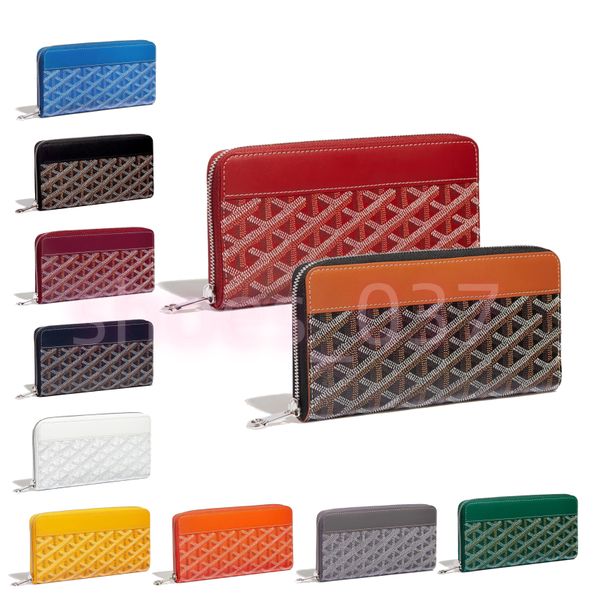 Designer long wallet mens cardholder Womens mini purse Black pink red Green wallets id card real Leather passport card holder Luxury key hol