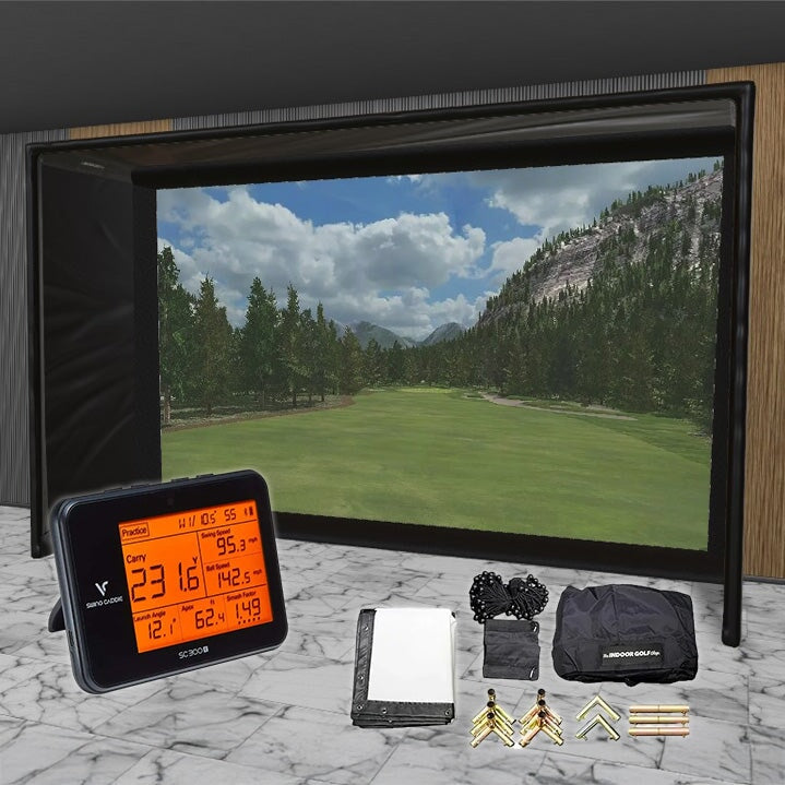 Swing Caddie SC300i SIG DIY Golf Simulator Studio Package - 12'2" x 9'4" x 5' (SC3)