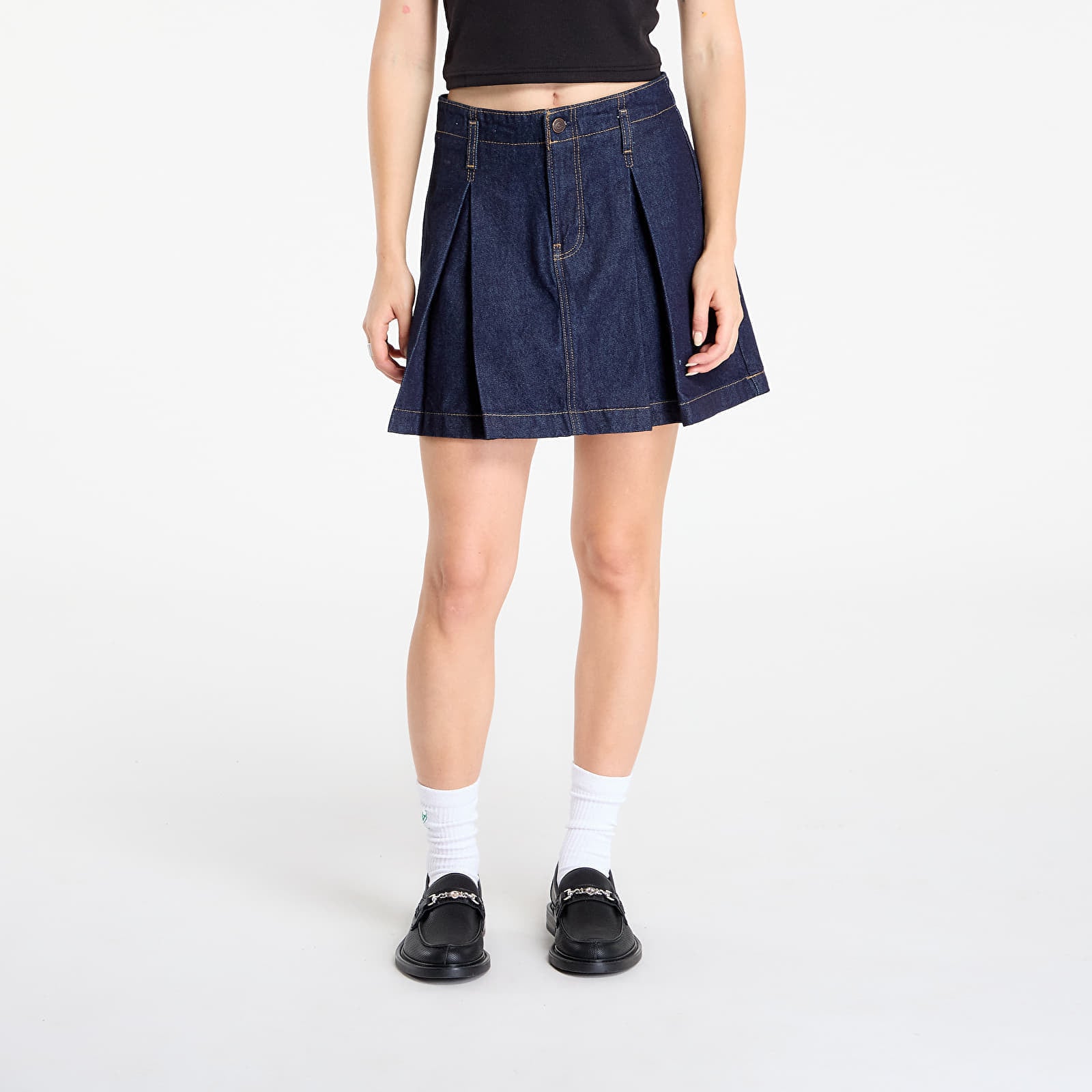 Skjørt Calvin Klein Jeans Pleated Denim Skirt Blue 29