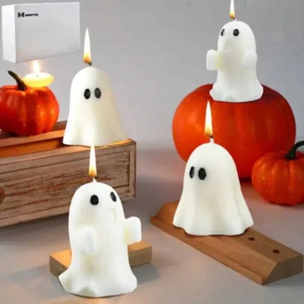 Large Halloween ghost candles white candles ghost scented candles ghost scented candles home decorations Halloween gifts CL240907