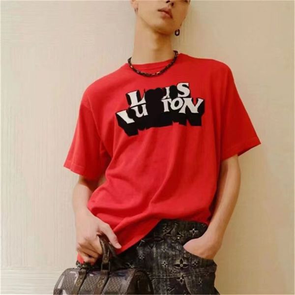 t shirts for man designer letter tshirt Cotton Round Neck Printing quick drying anti wrinkle men spring summer high loose trend heat press m