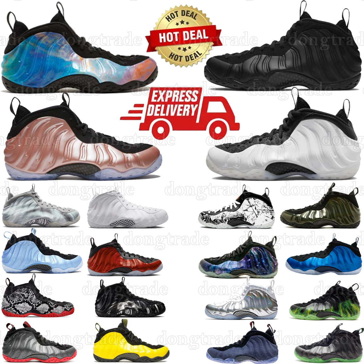 Designer Basketball Shoes Foamposits For Men Women Dream A World Rust Pink Legion Green Galaxy Glittery Big Bang Outdoor Sports Trainers Sneaker