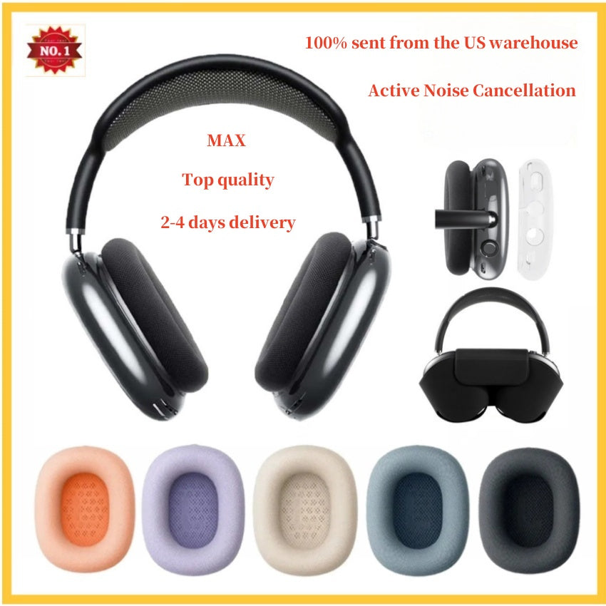 USA Stock For Airpods Max 2 pro Headband Earphones Headphone Accessories Transparent TPU Solid Silicone Waterproof Protective case AirPod Maxs Heads