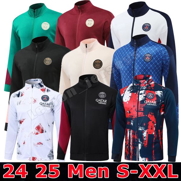 2024 2025 Paris tracksuit Soccer training jacket Survetement 24 25 MBAPPE M.ASENSIO Full-zipper long-sleeved football tracksuits jacket chan