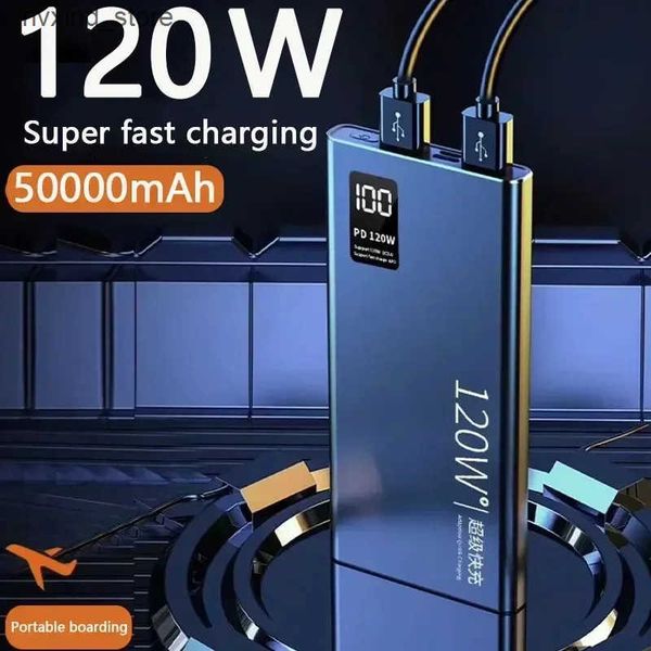 Cell Phone Banks 120W Super Fast Charging 50000Amh Compact Upgraded Portable Power Bank Suitable for Samsung J241129