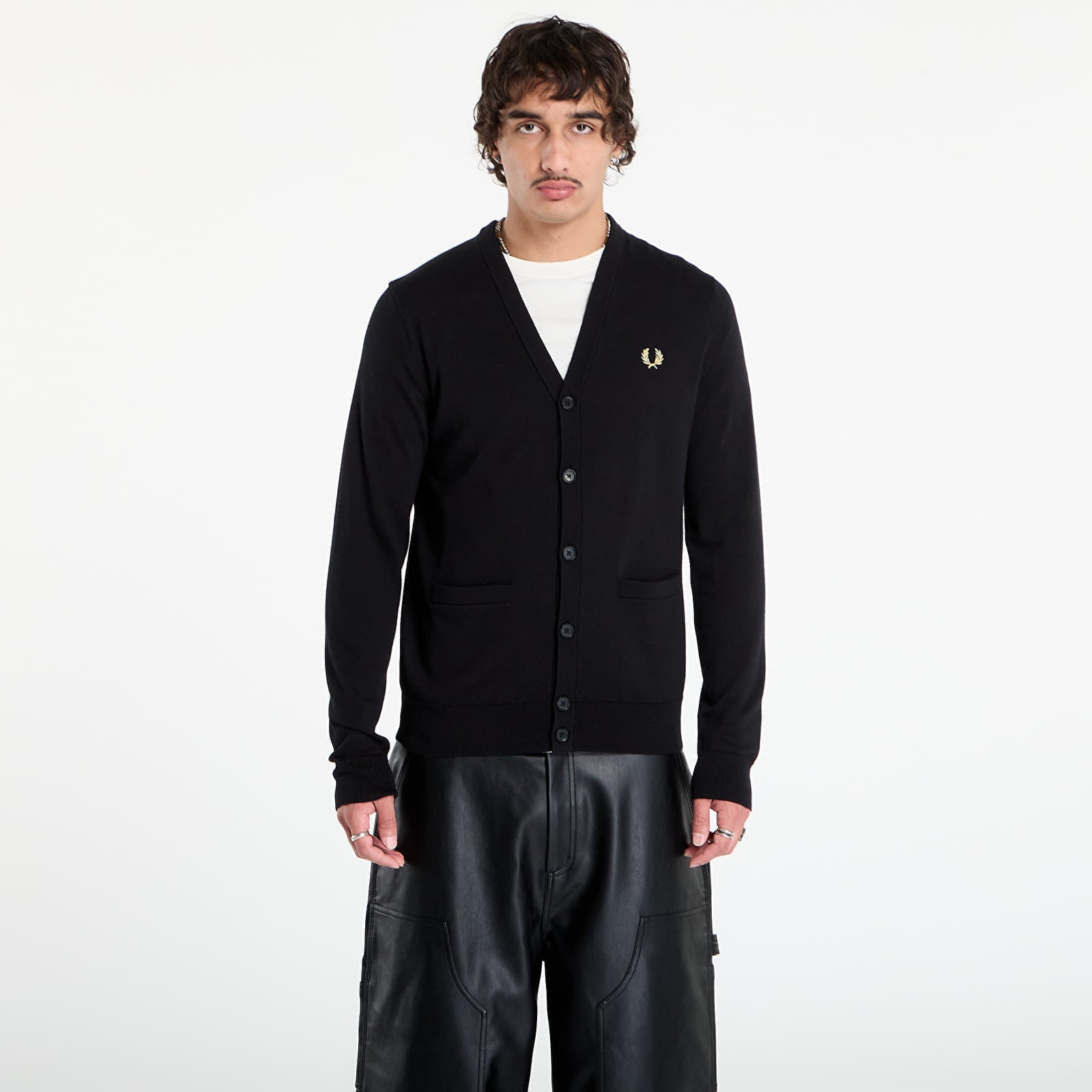 Villapaita FRED PERRY Classic Cardigan Black L