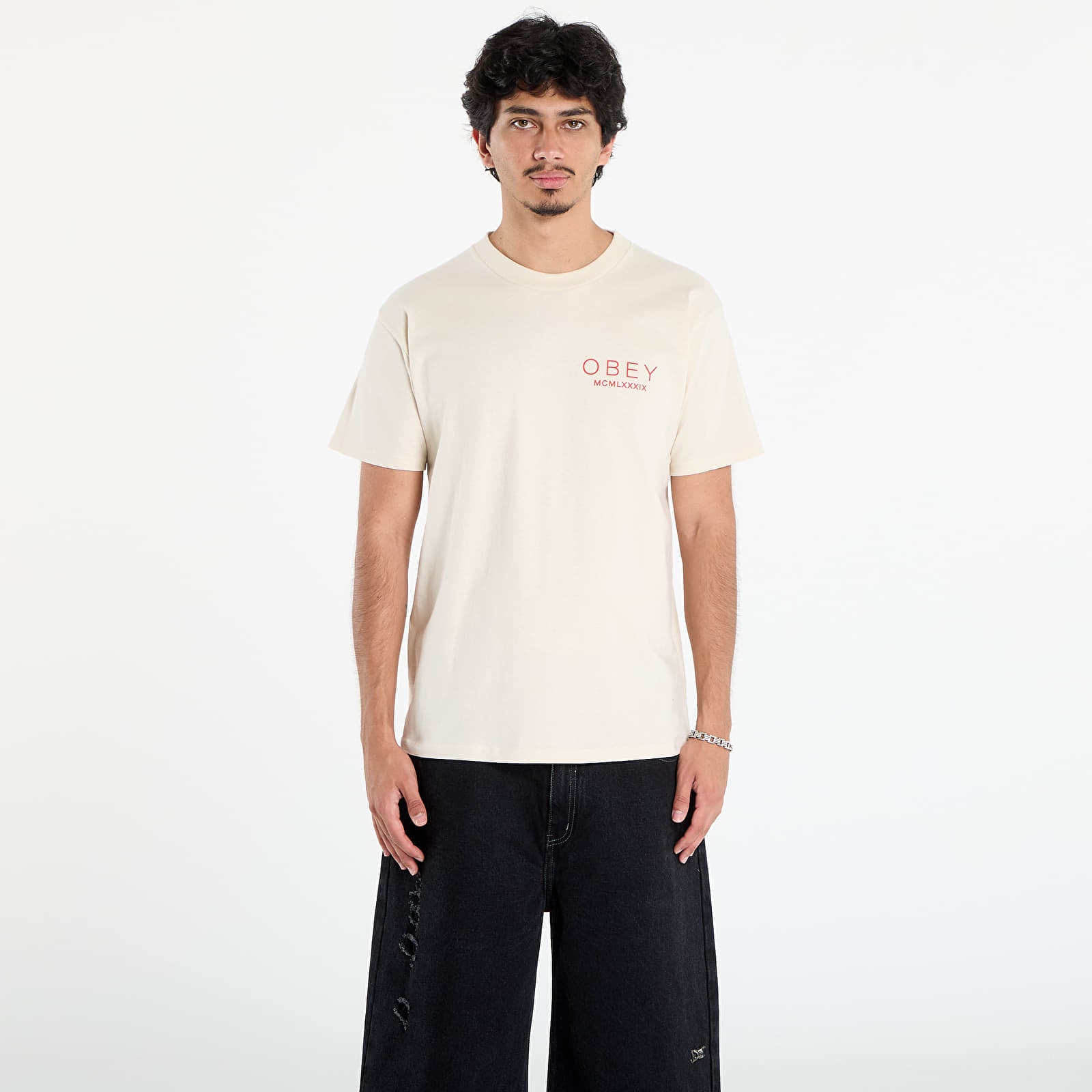 T-skjorte OBEY Bella Maximus T-Shirt Cream S