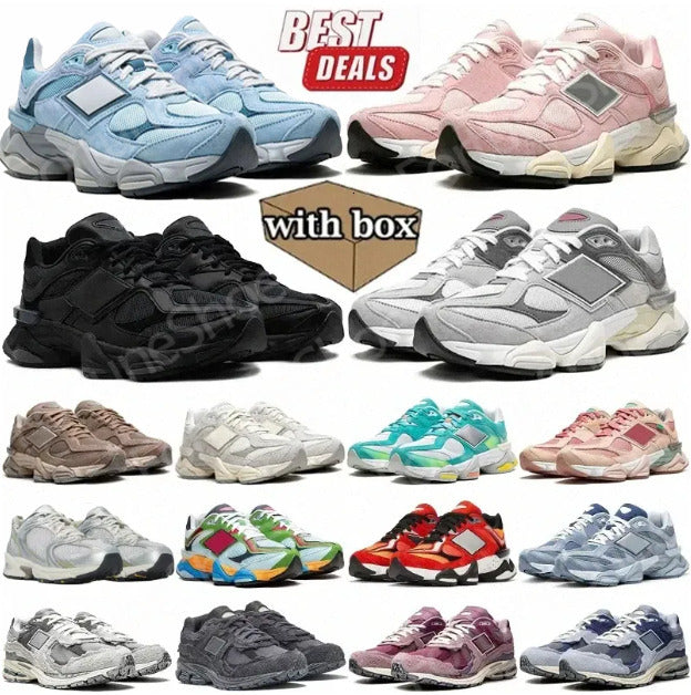 With box designer shoes for running shoes men women Triple Black White Pink Grey Sea Salt Brown mens outrdoors trainers sports size 36-45
