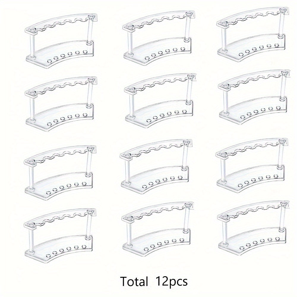 TEMU 12pcs Of Ballpoint Pen Display Stand, 6-slot Pen Holder, Eyebrow Pencil Holder, Makeup Brush Holder Storage Rack, Suitable For School, Office,