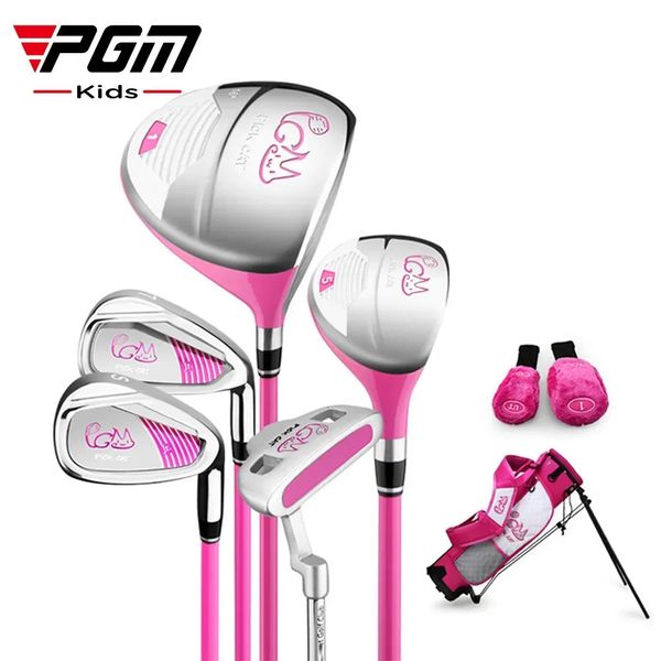 PGM Old Kids Golf Club Set 3-12 years old Childrens Girl Beginners Golf Training Wood Iron Swing Putter Bag Gift JRTG007 240312