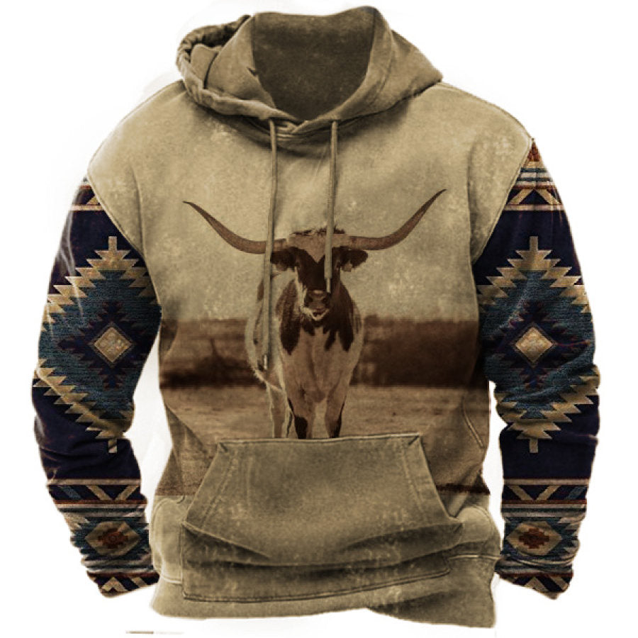 Cowboy Aztec Men's Hoodie
