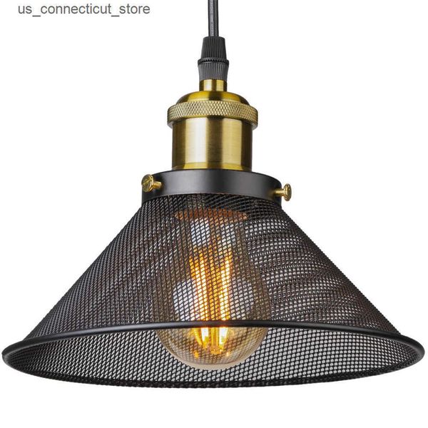 Pendant Lamps Black Cage Pendant Light Iron Net Pendant lamp Industrial Retro Pendant Lighting Living Room Bedroom Cafe Decor Kitchen E27 ba