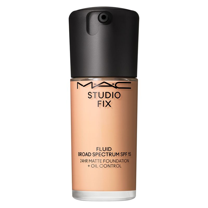 Mac Studio Fix Fluido Spf 15 - Soft-Matte Foundation, Second Skin Effect, Täckning Naturale Upp till 24 timmar Nc55 (30 ml)
