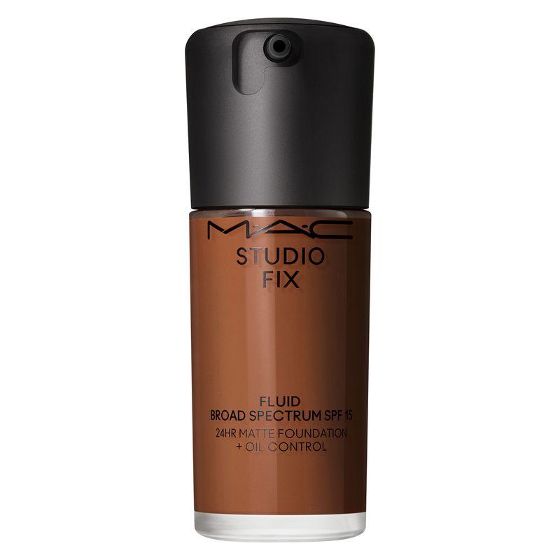 Mac Studio Fix Fluid Spf 15 - Soft-Matte Foundation, Second Skin Effect, Täckning Naturale Upp till 24 timmar Nw48 (30 ml)
