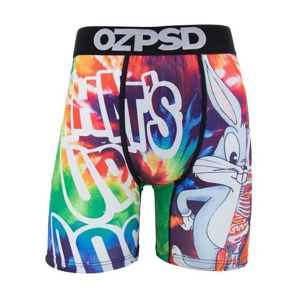 Underpants OZPSD Men Underwear Boxers Cueca Male Panty Lingerie Boxershorts Plus Size Breathable Print Man Boxer Briefs H241120D7GK