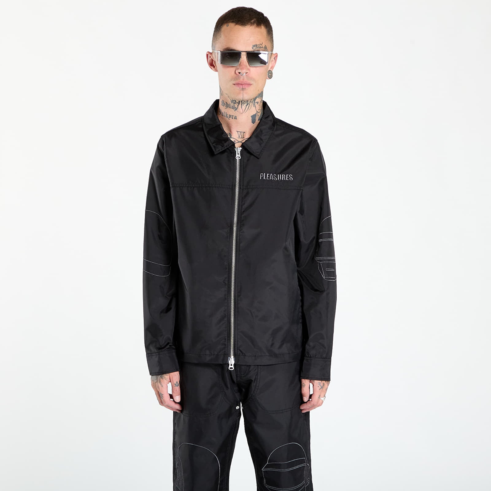 Jacka PLEASURES Daft Club Helmets Nylon Work Jacket Black XXL