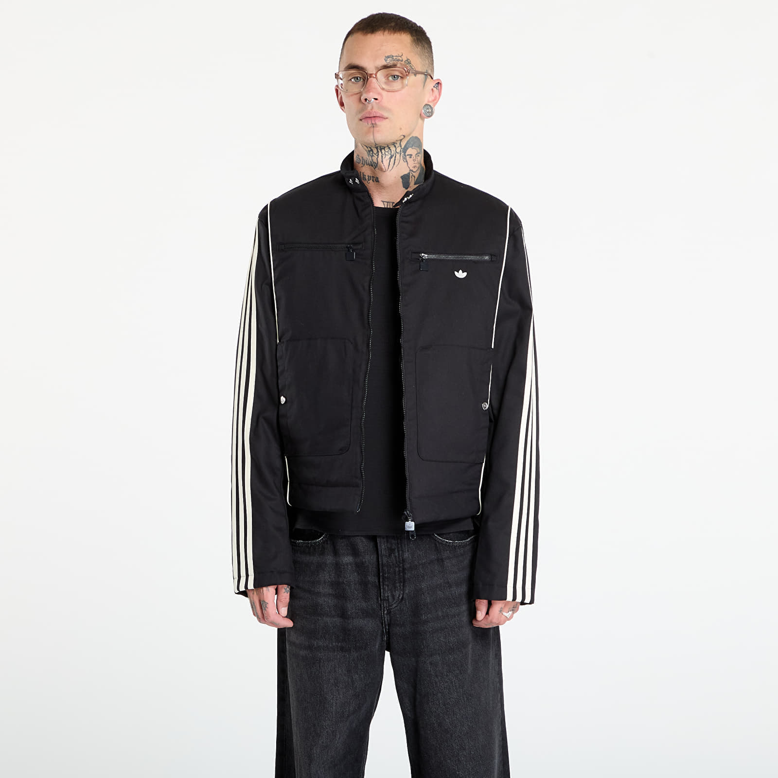Takki adidas Premium Waxed Jacket Black- Black- Off White L