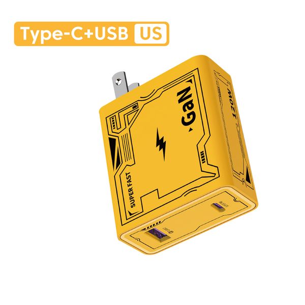 120W QC3.0 Quick Charging Phone Chargers PD USB Type C Charger Wall Adapter 2 Ports PD Power Adapter for IPhone 15 14 Xiaomi