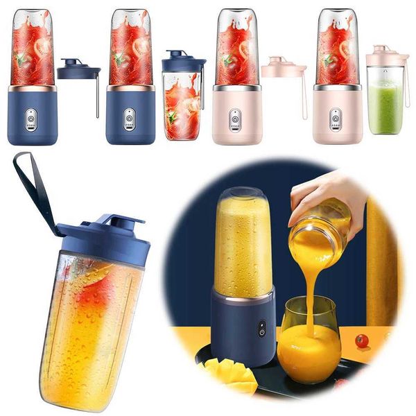 Mini Juice Blender Cup USB Rechargeable 40W Fruit Shakes Juicer Mixer Automatic Small Electric Juicer Wireless Smoothie BlenderXJ241223