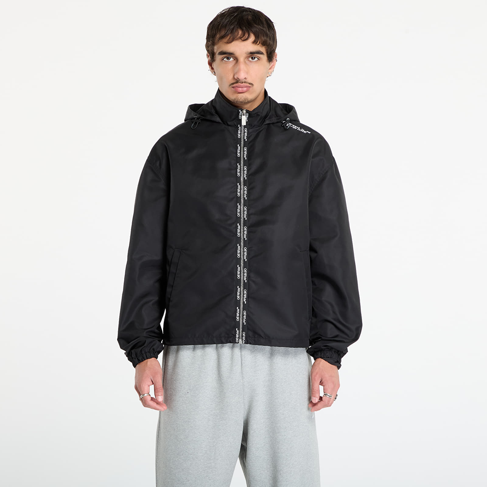 Vindjakke Off-White Bookish Nylon Windbreaker Black- White L