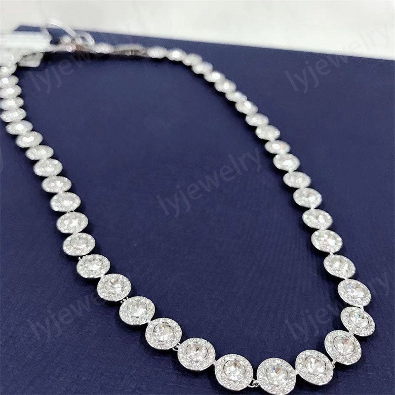 Angelic designer necklace woman choker jewelry designer bracelet AAA beads moissanite pendant luxury charm bracelets diamond necklaces plated sliver