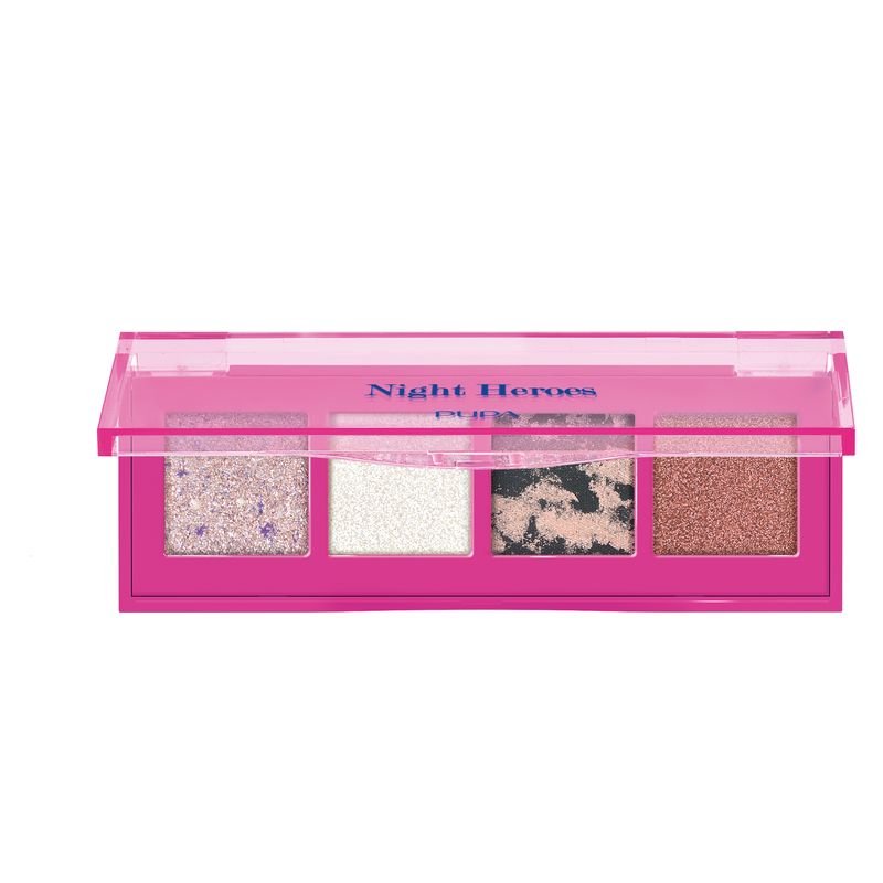 Pupa Night Heroose Eye Palette – 4 Multi-Finish-Lidschatten 002 – True Queen