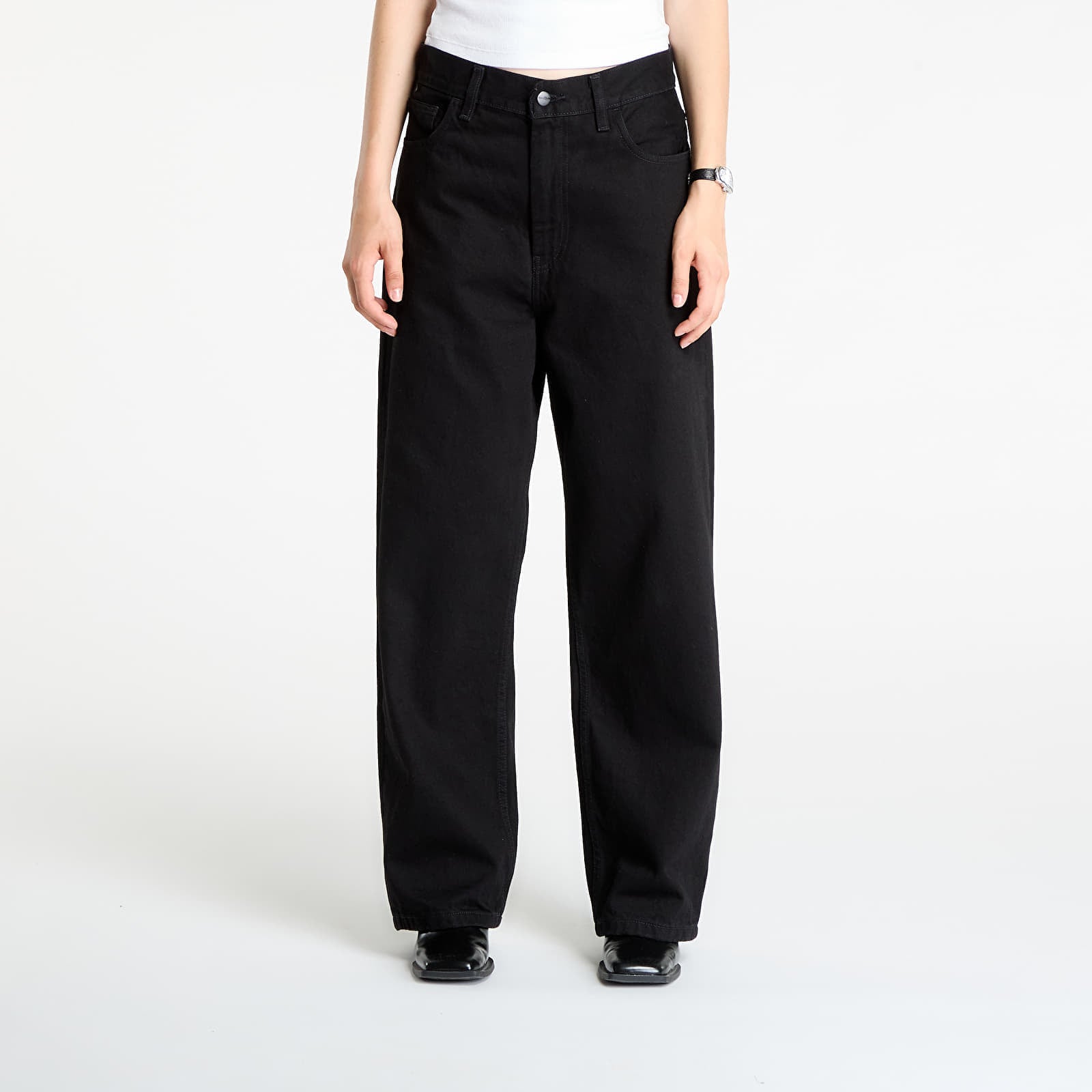 Byxor Carhartt WIP W' Brandon Pant Black Rinsed M