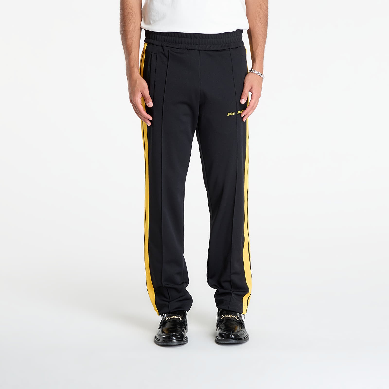 Housut Palm Angels Classic Logo Color Track Pant Black- Yellow XL