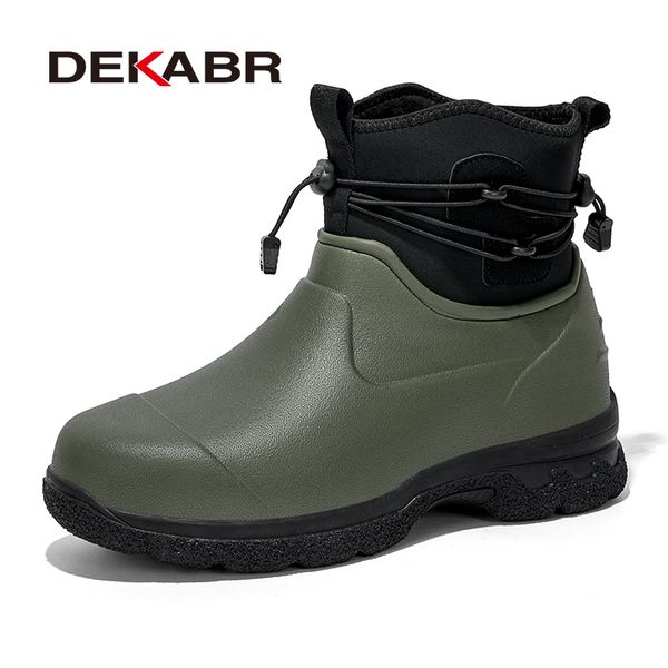 DEKABR Snow Fashion Winter Waterproof Soft Comfortable Warm Fur AnkleHiking Boots Rain Men Shoes Size 39-46 7836