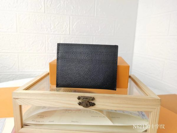 Men women Bags holders Lady Card package coin Canvas Leather soft leather mini credit wallets Fashion designer purse Gift card wallet With b