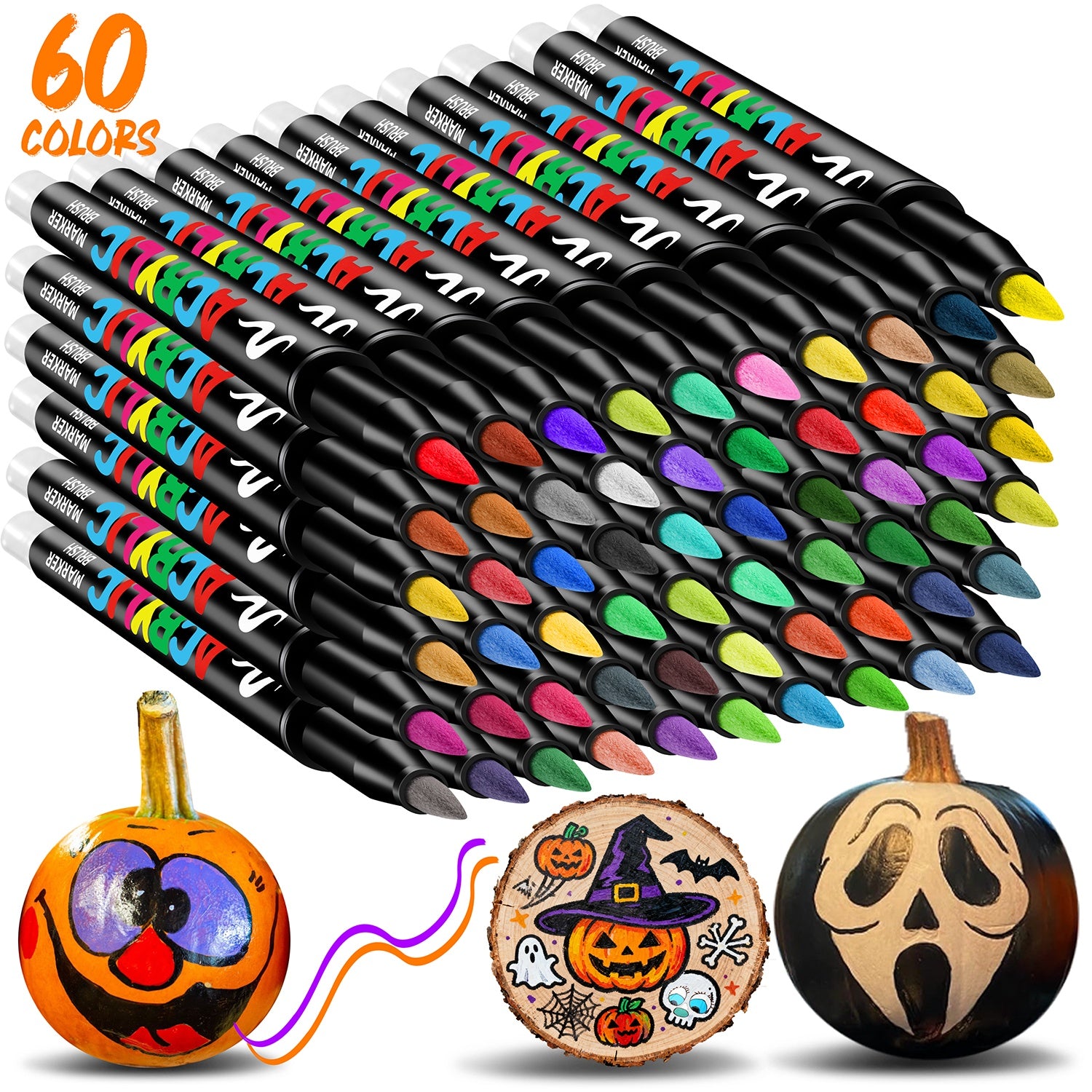 TEMU Acrylic Paint Markers, Waterproof, Non-toxic, , Suitable For Paper, Pottery, Stones, Backpacks, Glass,christmas Gifts