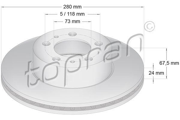 Brake Disc TOPRAN 722 454