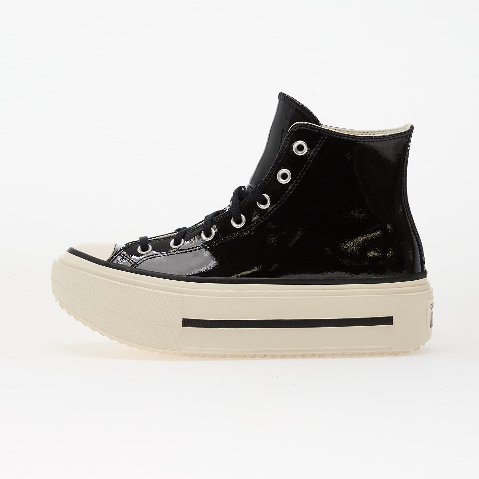 Sneakers Converse Chuck Taylor All Star Lift Double Stack Platform Patent Leather Hi Black- Egret- Black EUR 39