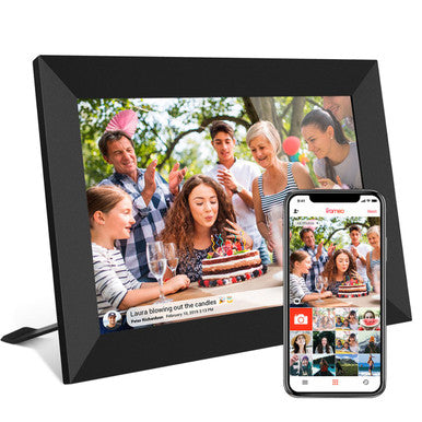 Smart WiFi Digital Photo Frame,10.1 Inch IPS LCD Touch Screen, Auto-Rotate Portrait and Landscape, 16GB Memory, Share Moments Instantly via Frameo App