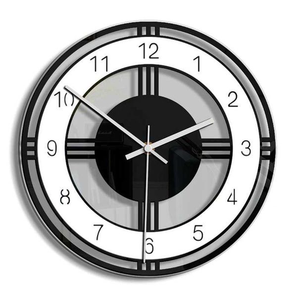 Acrylic Silent Large Wall Clock Modern Design Battery Operated Quartz Hanging Clocks Home Decor Kitchen Watch M250212