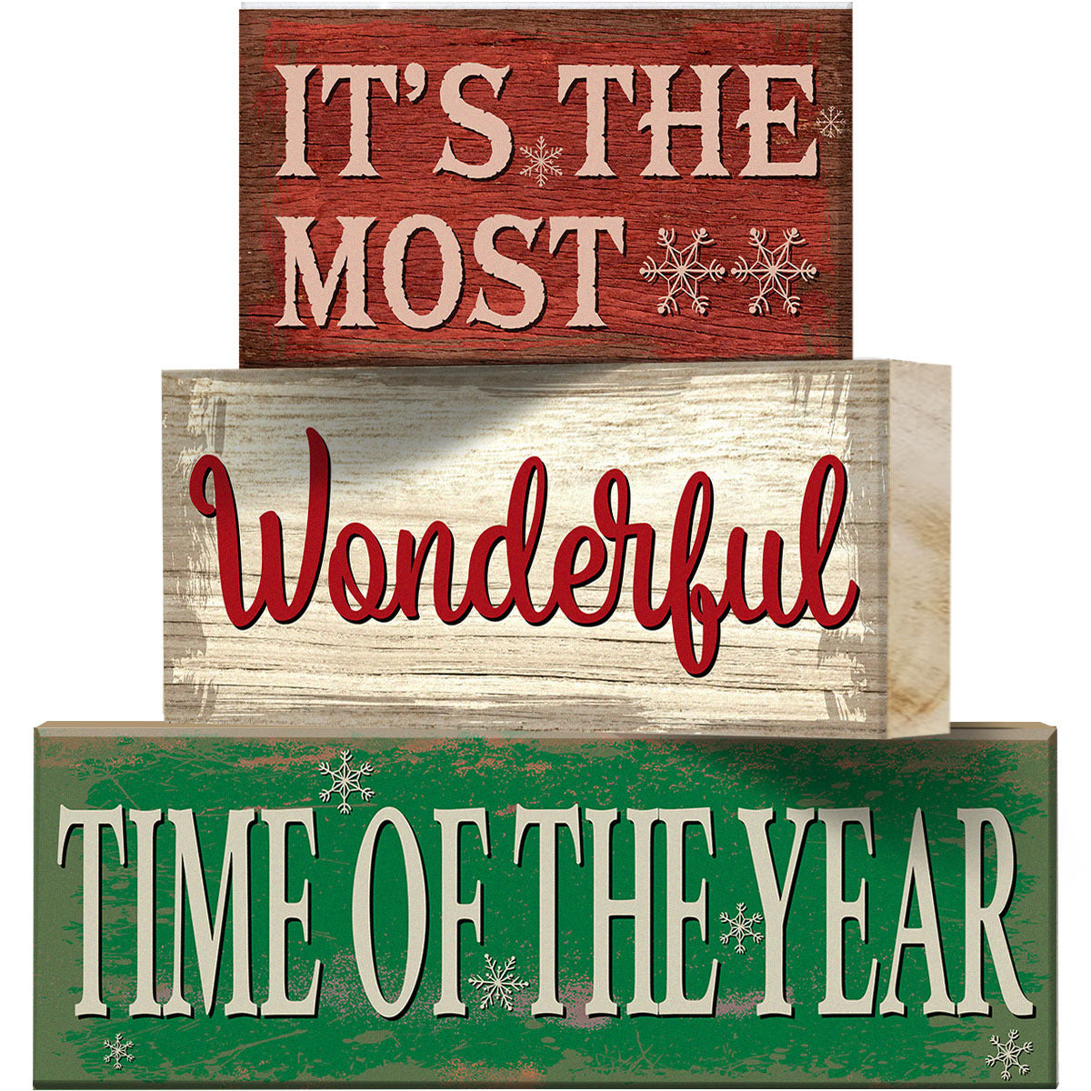 TEMU 3pcs Snowflake Wood Strip Ornaments Christmas Winter Desktop Decorations Beautiful And Compact Tray Decorations Suitable For Home, Bedroom,