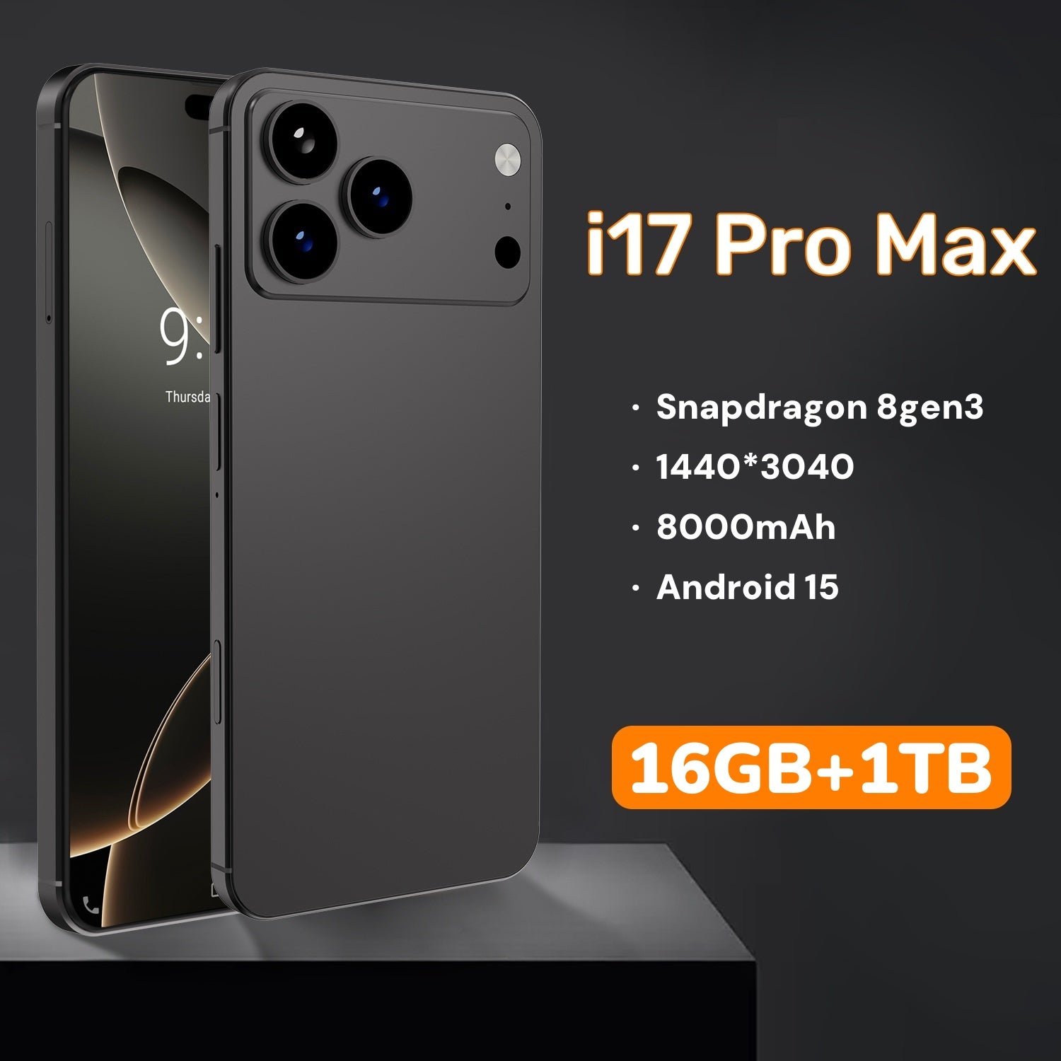 I17 I16 Pro Max 1TB 6.9 Inch 5G Cell Phones Android Os Mobile Phone Smartphones Rear Camera 20.0mp Front Camera 8.0mp Face Unlock HD Full Screen Sma