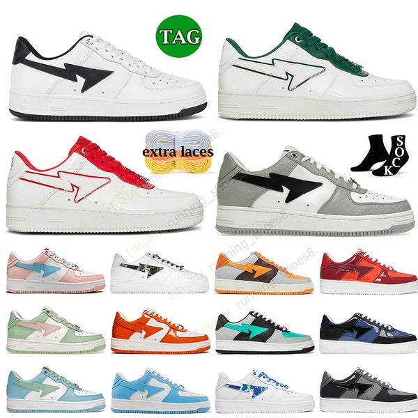 Top Men Designer Casual Shoes Low for men Sneakers Patent Leather Black White Blue Camouflage Skateboarding jogging Sports Star Trainers Siz