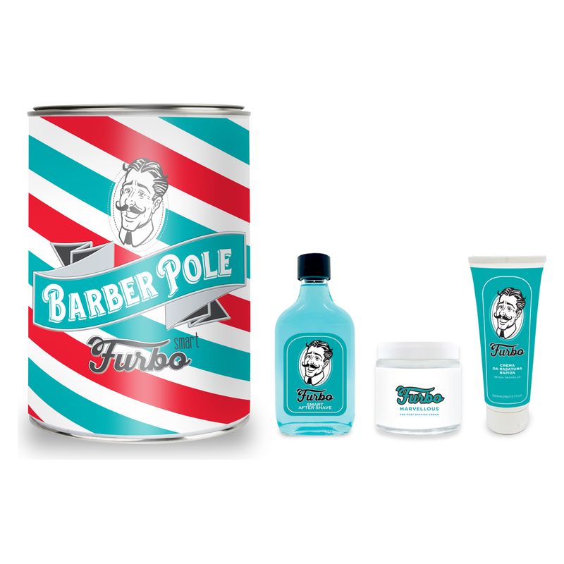 Furbo Set cadou Barber Pole Smart Shaving Cream + Aftershave Lotion + Marvelous Cream 100ml