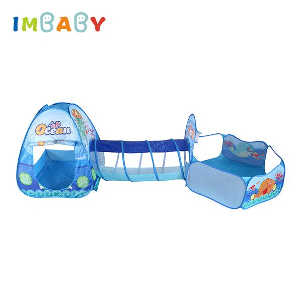 Toy Tents 3In1 Children&#039;s Tent Foldable Baby Playground Playpen For Children Indoor Balls Dry Pool with Polyester Tunnel Games for Kid