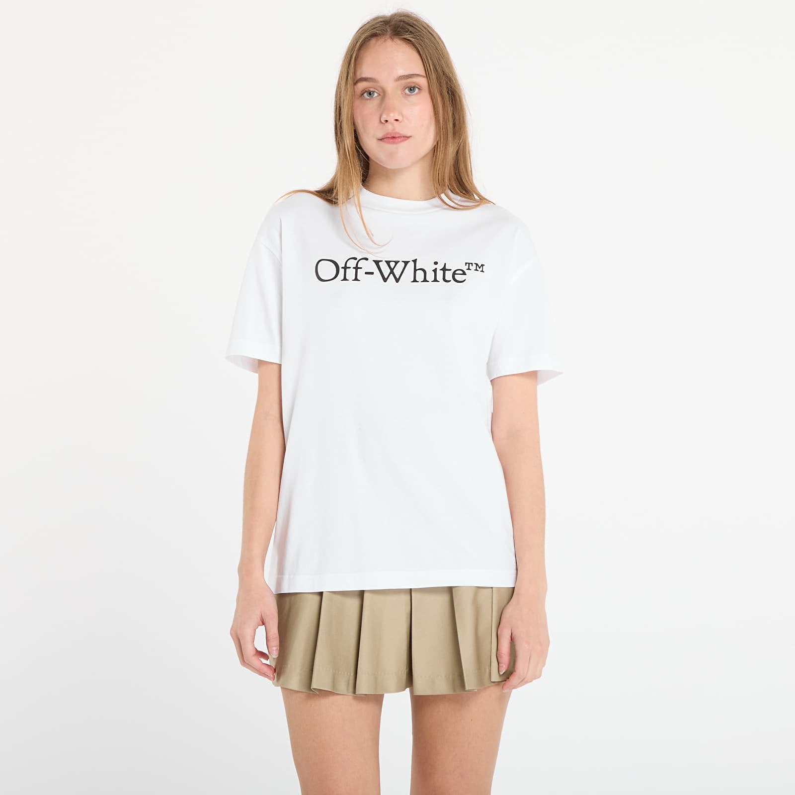 T-paita Off-White Big Logo Bookish Casual Tee White- Black XS