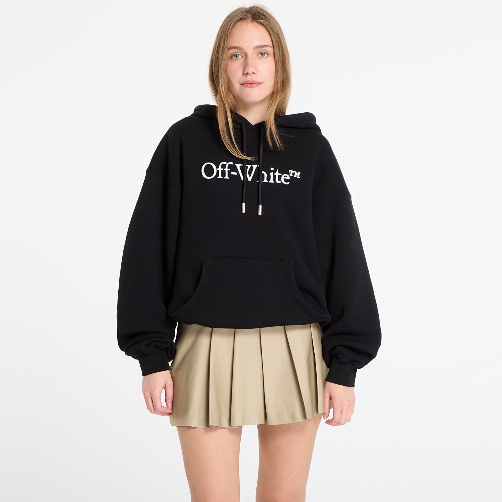 Sweatshirt Off-White Big Logo Bookkish Over Hoodie Black- White XS