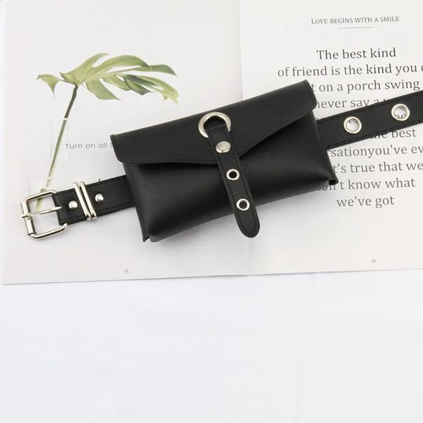 Leather Mobile Phone Bag Purse Waist Large Capacity Belt Chain 250114